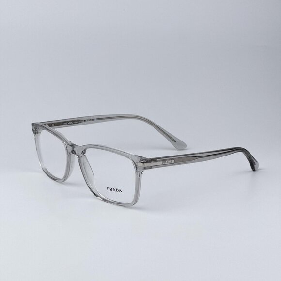 Prada PR14WV U431O1 Men BRAND NEW Eyeglasses Crystal Grey Square - Picture 6 of 10